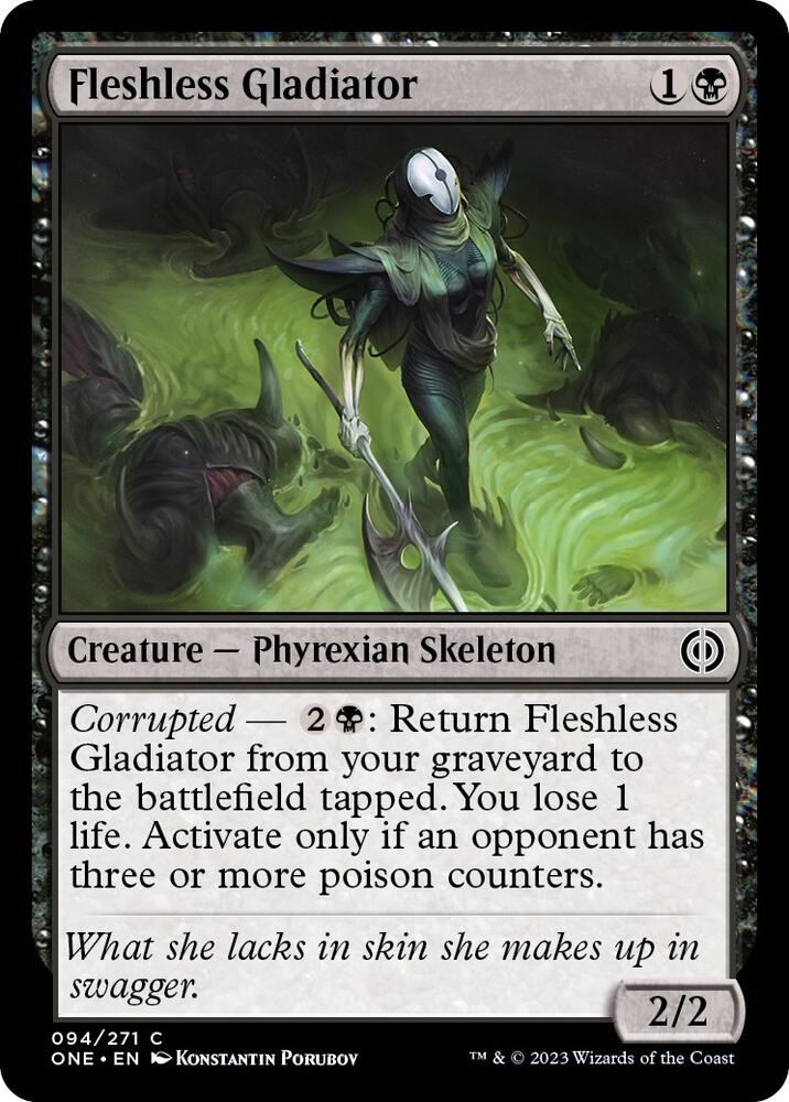 Fleshless Gladiator 94 card from Phyrexia: All Will Be One