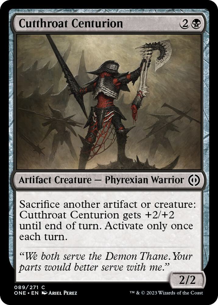 Cutthroat Centurion 89 card from Phyrexia: All Will Be One