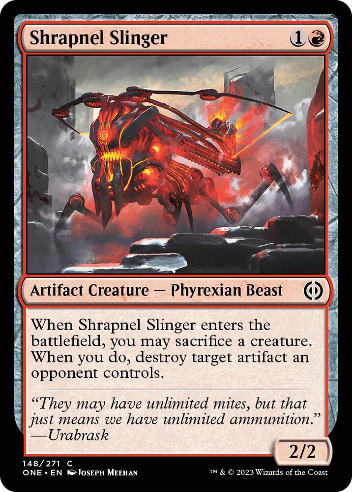 Shrapnel Slinger 148 card from Phyrexia: All Will Be One