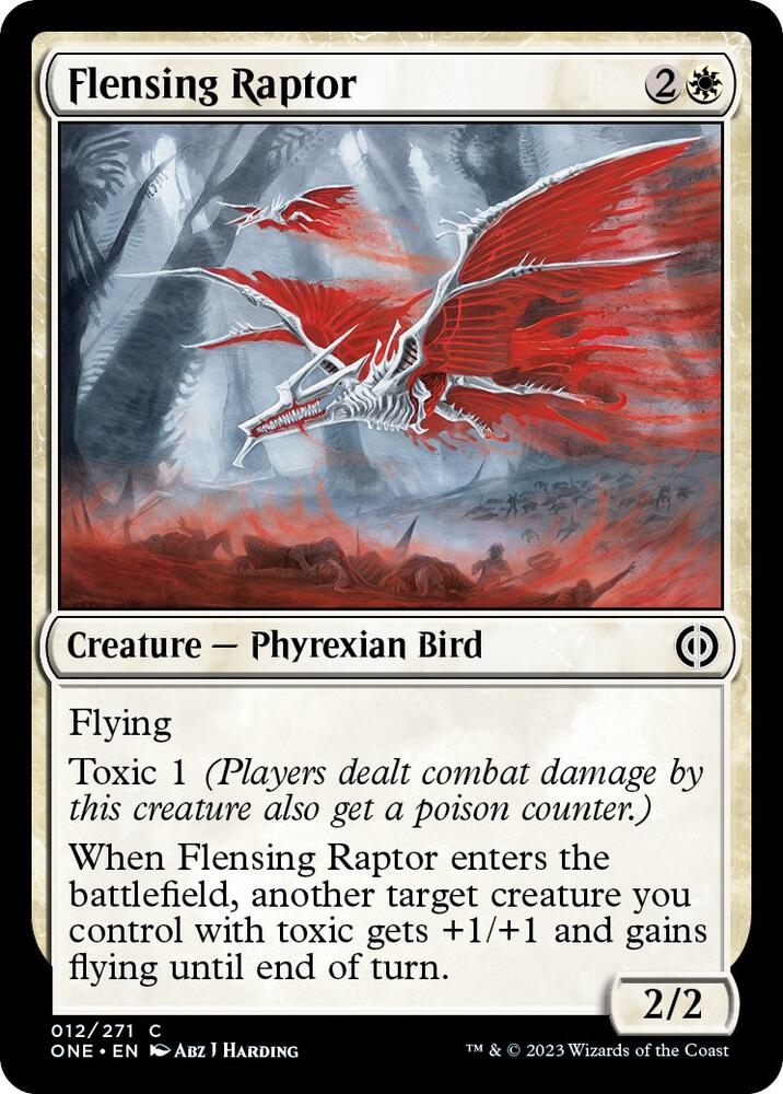 Flensing Raptor 12 card from Phyrexia: All Will Be One