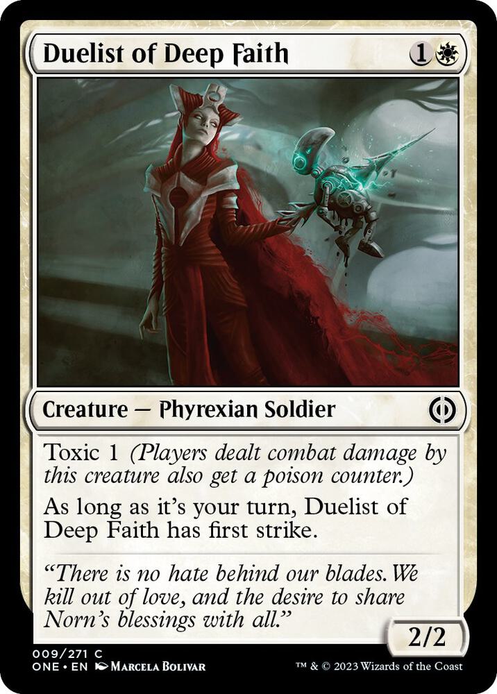 Duelist of Deep Faith 9 card from Phyrexia: All Will Be One