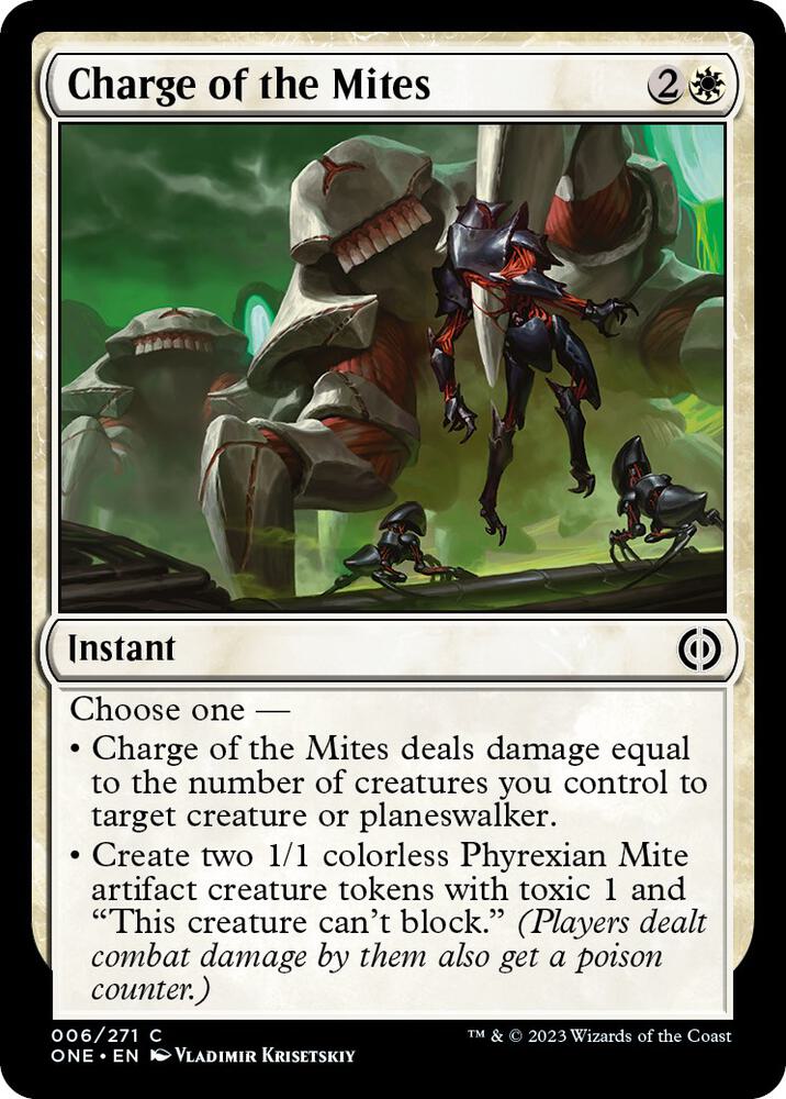 Charge of the Mites 6 card from Phyrexia: All Will Be One