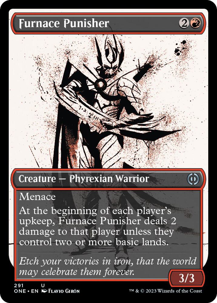 Furnace Punisher (Showcase) 291 card from Phyrexia: All Will Be One