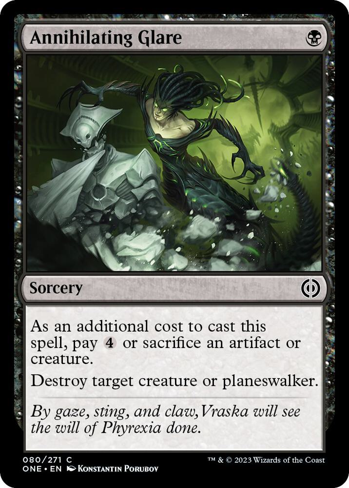 Annihilating Glare 80 card from Phyrexia: All Will Be One
