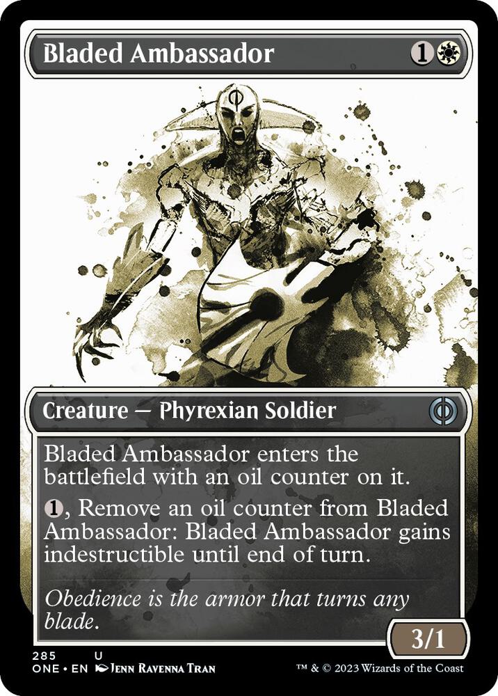 Bladed Ambassador (Showcase) 285 card from Phyrexia: All Will Be One