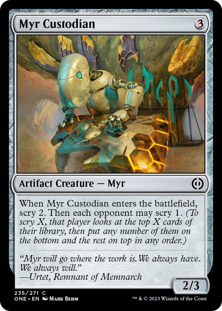 Myr Custodian 235 card from Phyrexia: All Will Be One