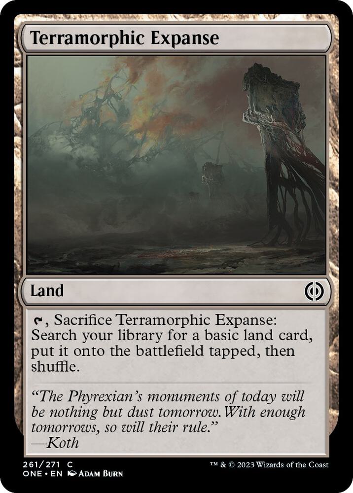 Terramorphic Expanse 261 card from Phyrexia: All Will Be One