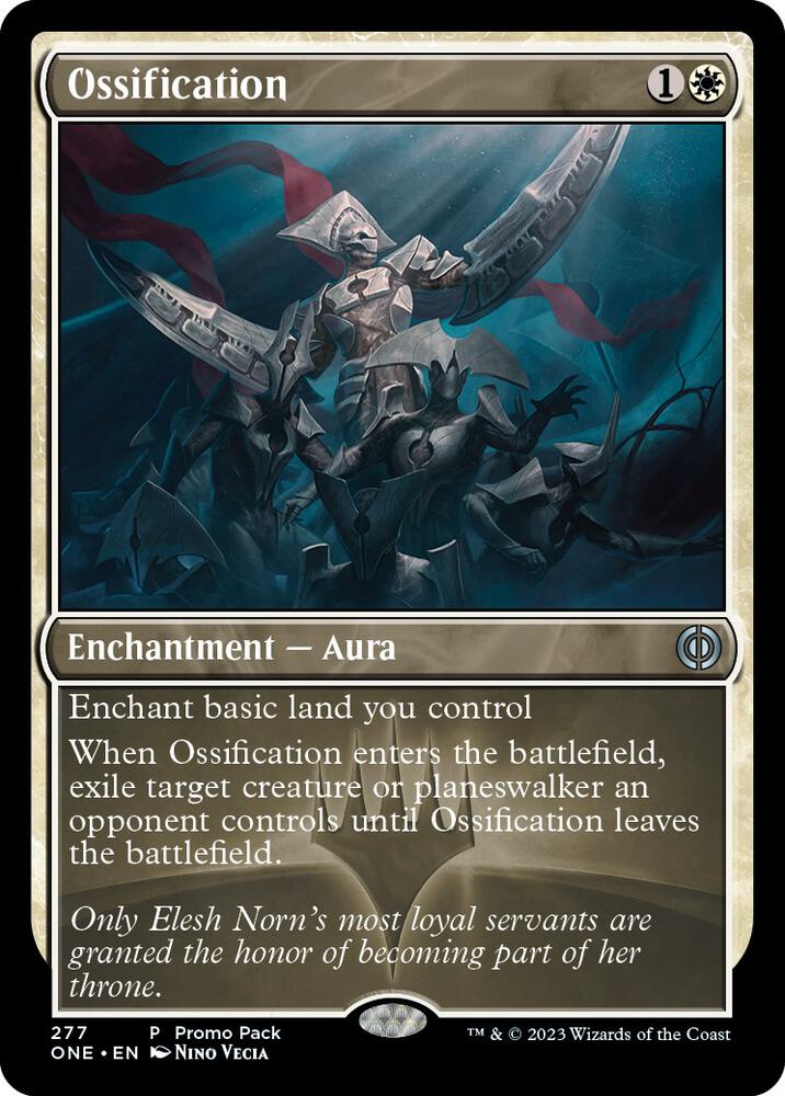 Ossification 277 card from Promo Pack: Phyrexia: All Will Be One