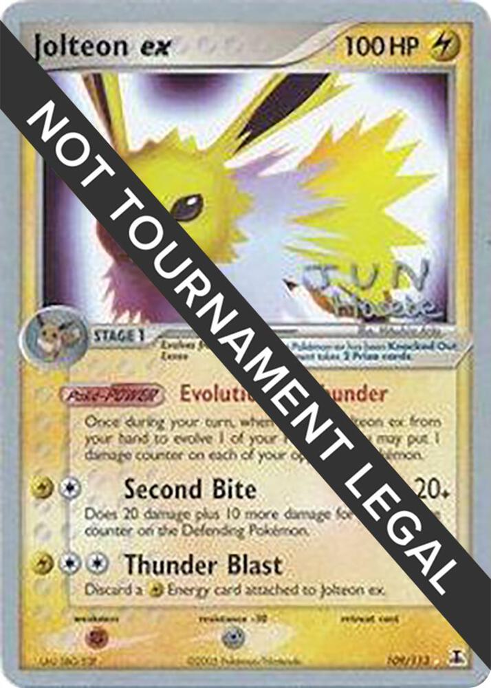 Jolteon ex - 2007 (Jun Hasebe) 109/113 card from World Championship Decks