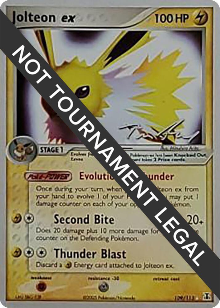 Jolteon ex - 2007 (Tom Roos) 109/113 card from World Championship Decks