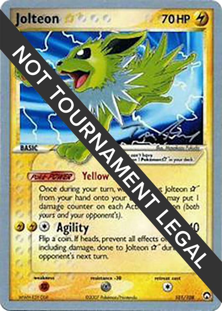 Jolteon Star - 2007 (Tom Roos) 101/108 card from World Championship Decks