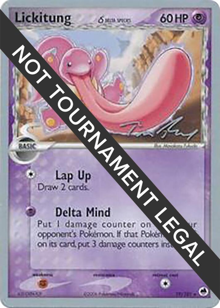 Lickitung (Delta Species) - 2007 (Tom Roos) 19/101 card from World Championship Decks