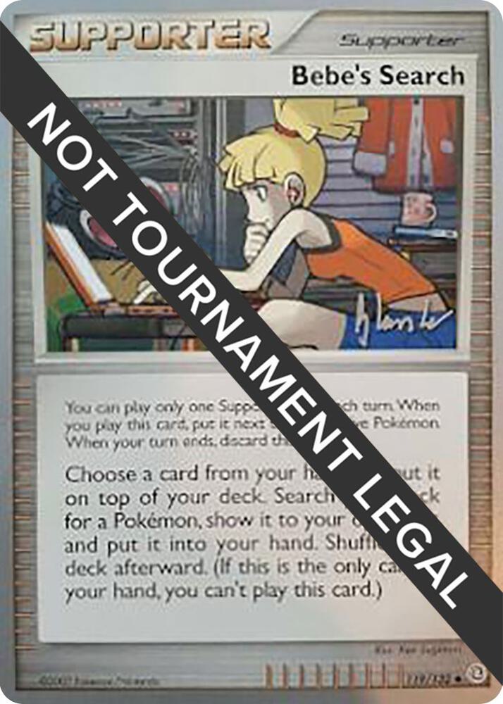 Bebe's Search - 2008 (Dylan Lefavour) 119/132 card from World Championship Decks