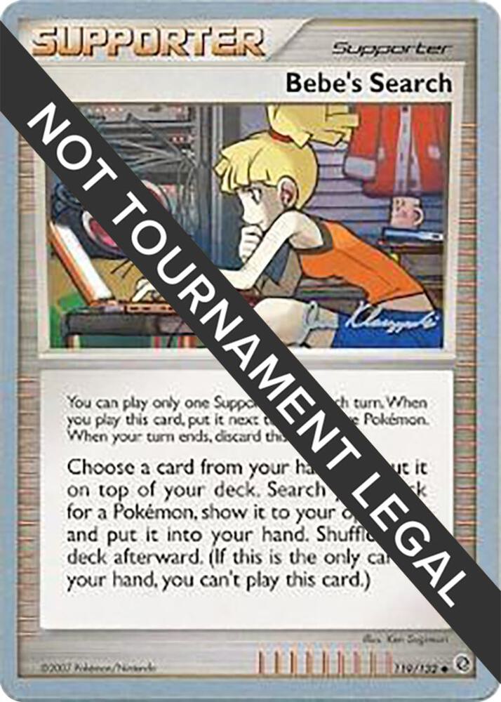 Bebe's Search - 2008 (Jason Klaczynski) 119/132 card from World Championship Decks
