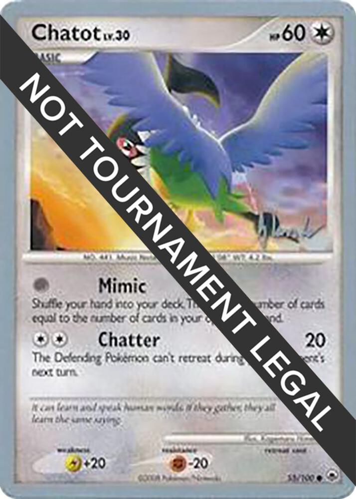 Chatot - 2008 (Dylan Lefavour) 55/100 card from World Championship Decks