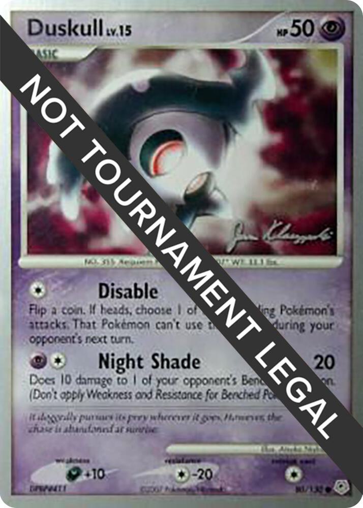 Duskull - 2008 (Jason Klaczynski) 80/130 card from World Championship Decks