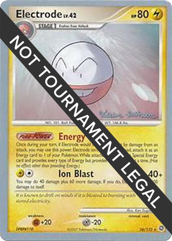 Electrode - 2008 (Tristan Robinson) 26/132 card from World Championship Decks