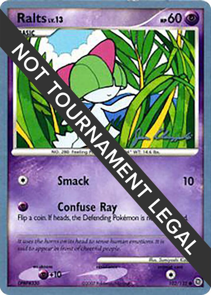 Ralts (102) - 2008 (Jason Klaczynski) 102/132 card from World Championship Decks