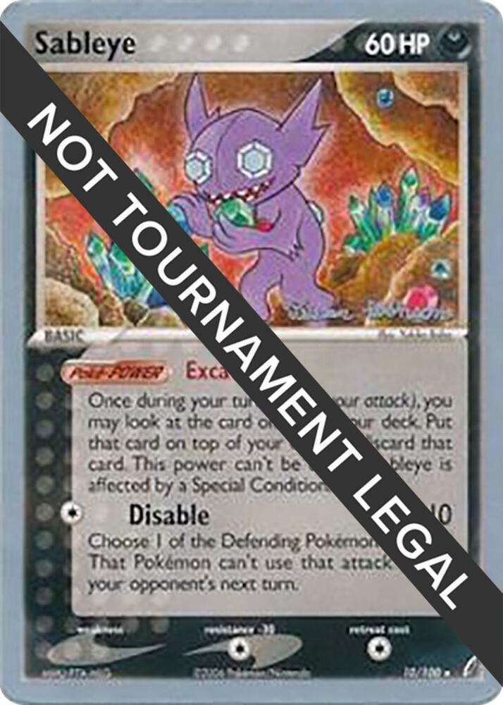 Sableye - 2008 (Tristan Robinson) 10/100 card from World Championship Decks