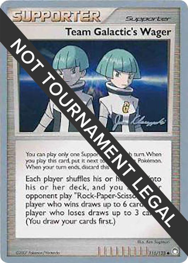 Team Galactic's Wager - 2008 (Jason Klaczynski) 115/123 card from World Championship Decks