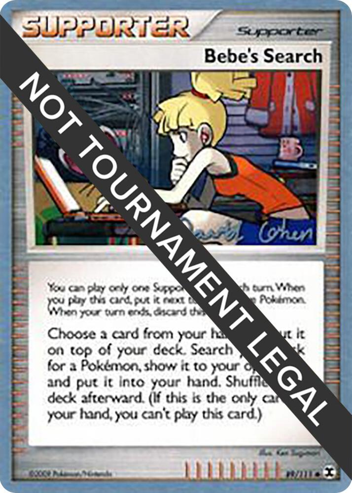 Bebe's Search - 2009 (David Cohen) 89/111 card from World Championship Decks