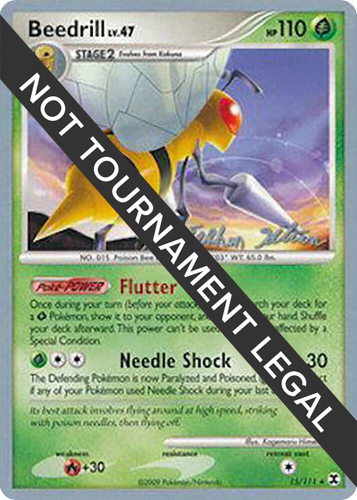 Beedrill (15) - 2009 (Stephen Silvestro) 15/111 card from World Championship Decks