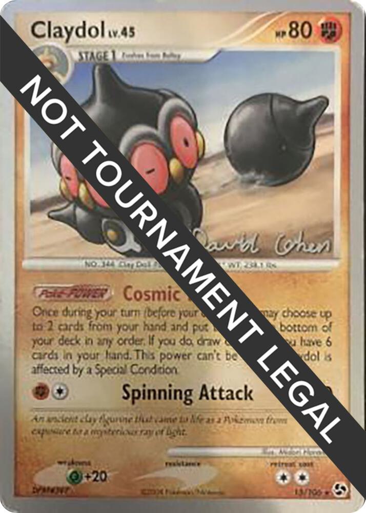 Claydol - 2009 (David Cohen) 15/106 card from World Championship Decks