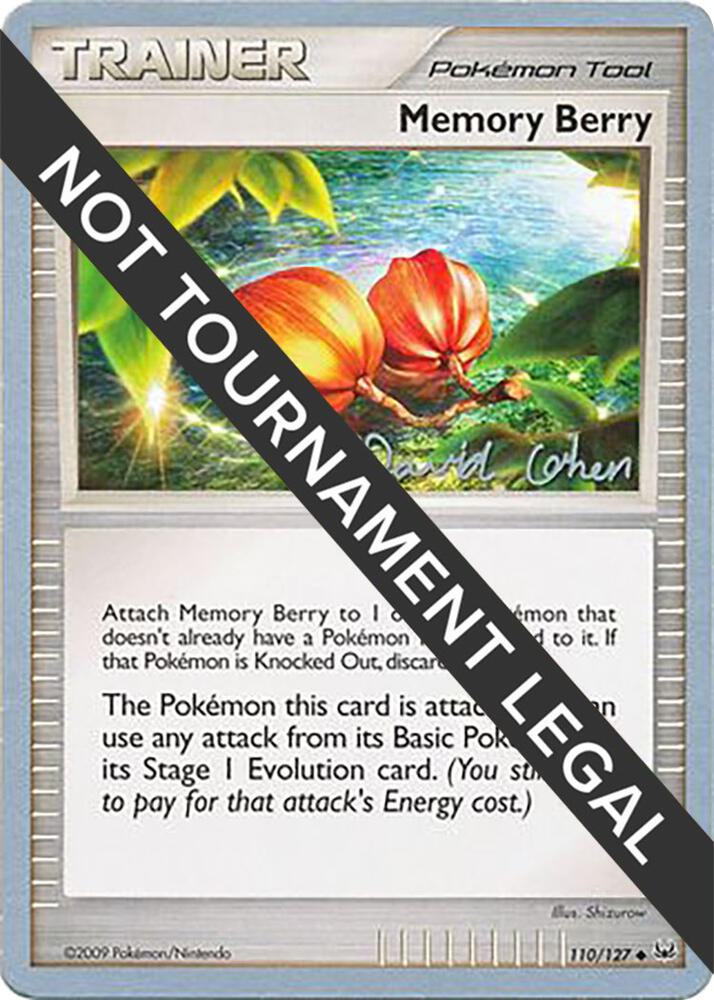 Memory Berry - 2009 (David Cohen) 110/127 card from World Championship Decks
