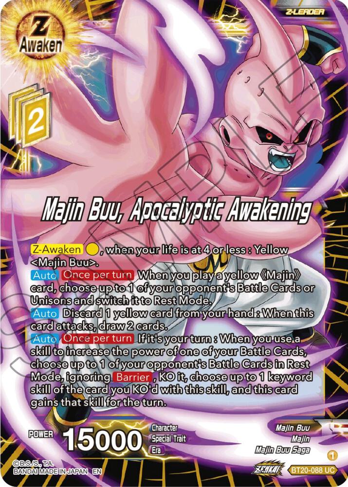Majin Buu, Apocalyptic Awakening BT20-088 card from Power Absorbed