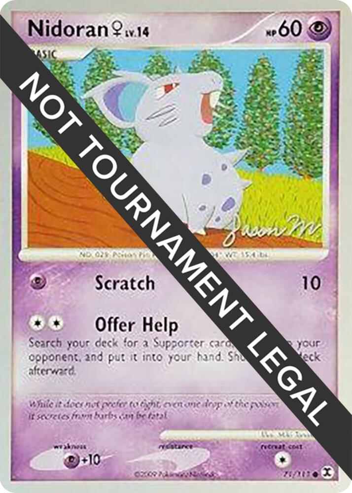 Nidoran F - 2009 (Jason Martinez) 71/111 card from World Championship Decks