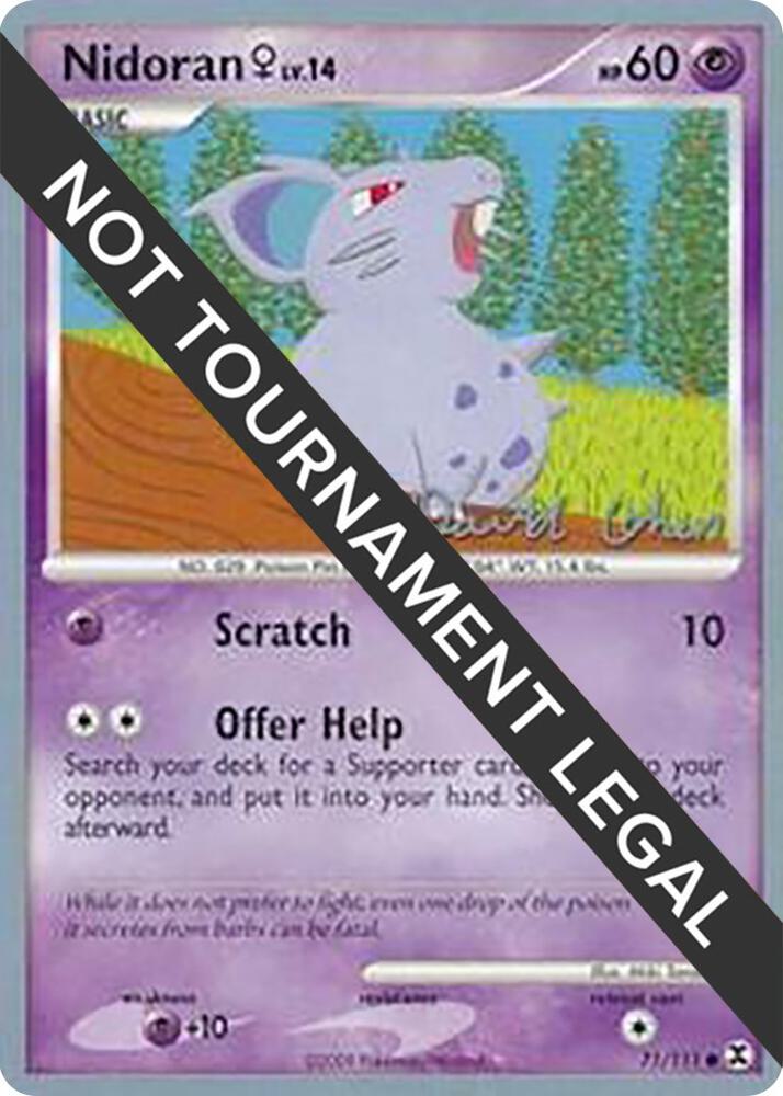 Nidoran F - 2009 (David Cohen) 71/111 card from World Championship Decks