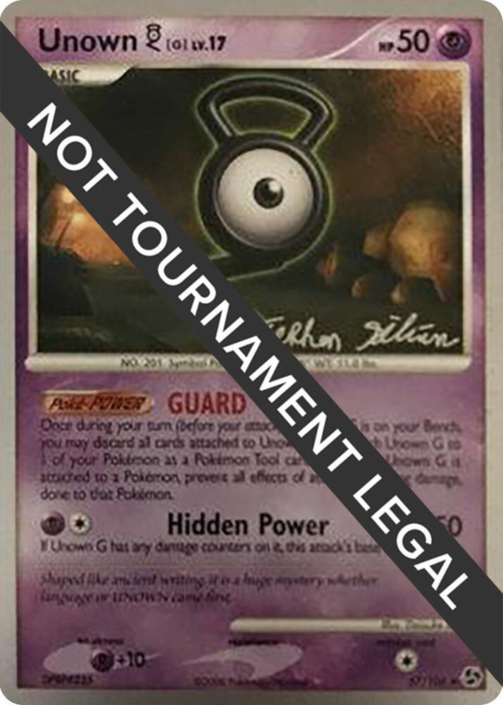 Unown [G] - 2009 (Stephen Silvestro) 57/106 card from World Championship Decks