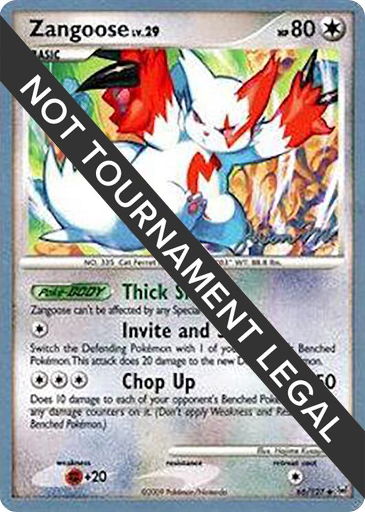 Zangoose - 2009 (Jason Martinez) 66/127 card from World Championship Decks