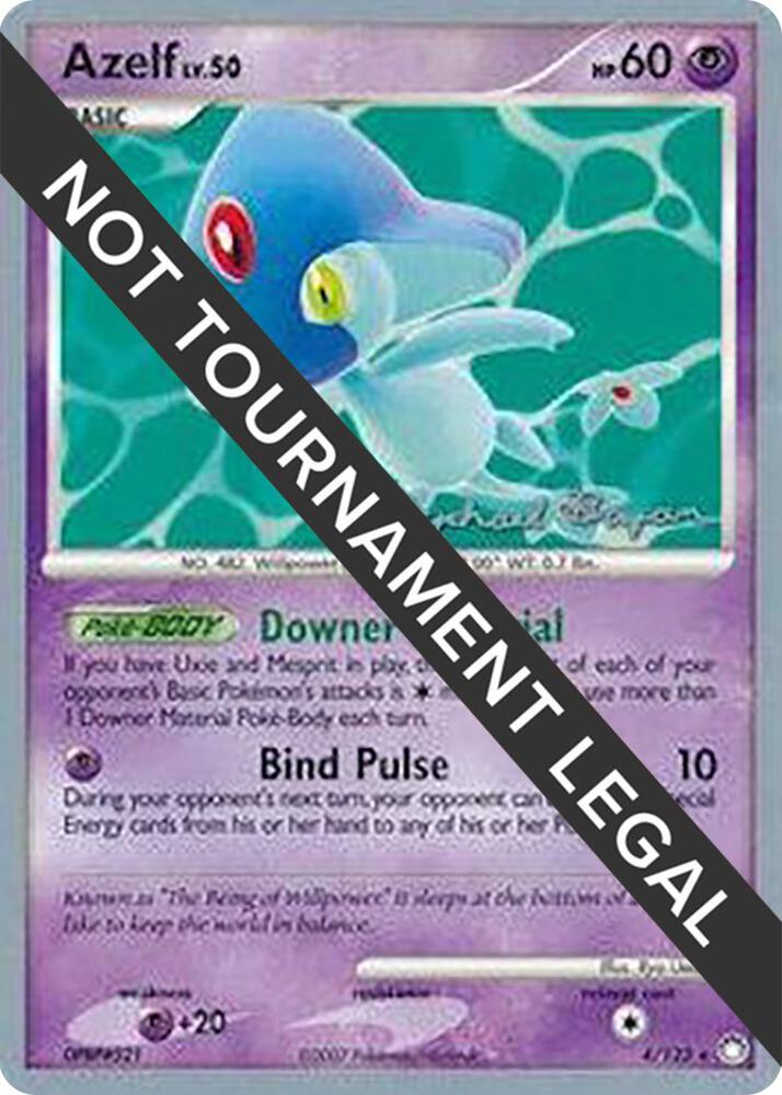 Azelf (4) - 2010 (Mychael Bryan) 4/123 card from World Championship Decks