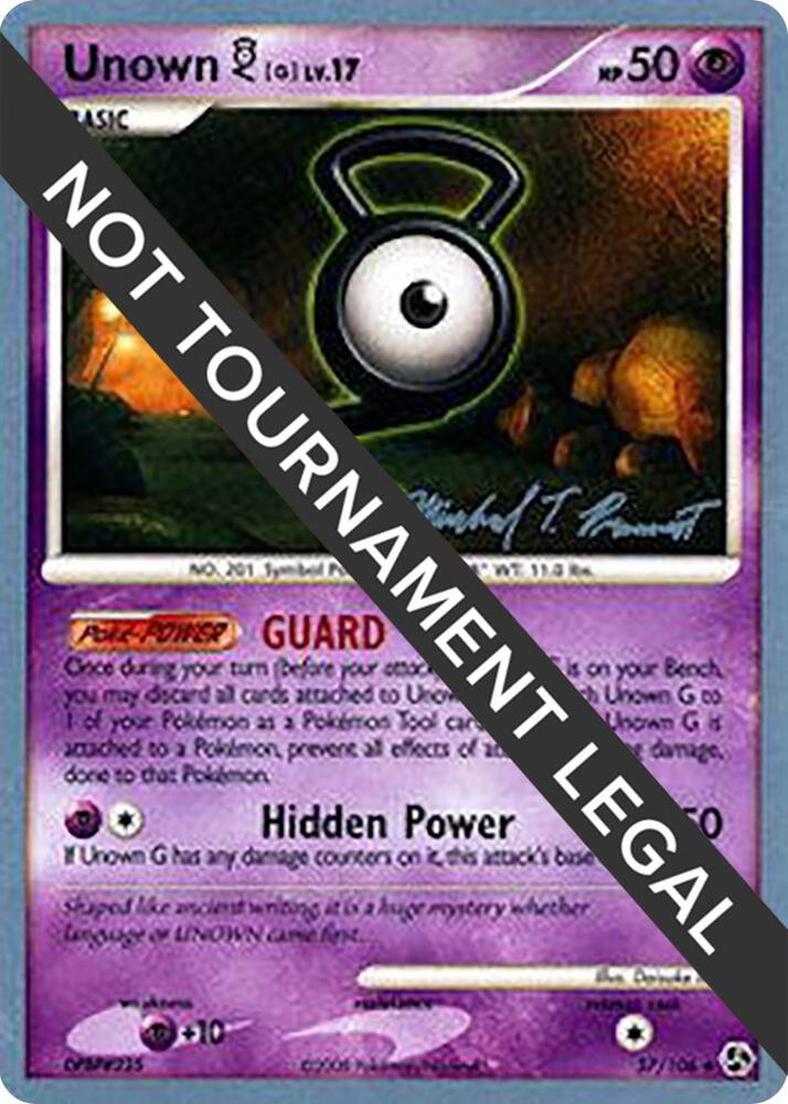 Unown [G] - 2010 (Michael Pramawat) 57/106 card from World Championship Decks
