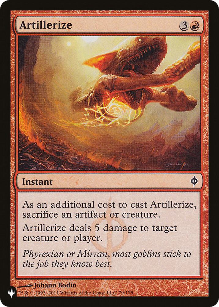 Artillerize 79/175 card from The List Reprints