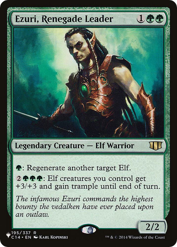 Ezuri, Renegade Leader 195/337 card from The List Reprints