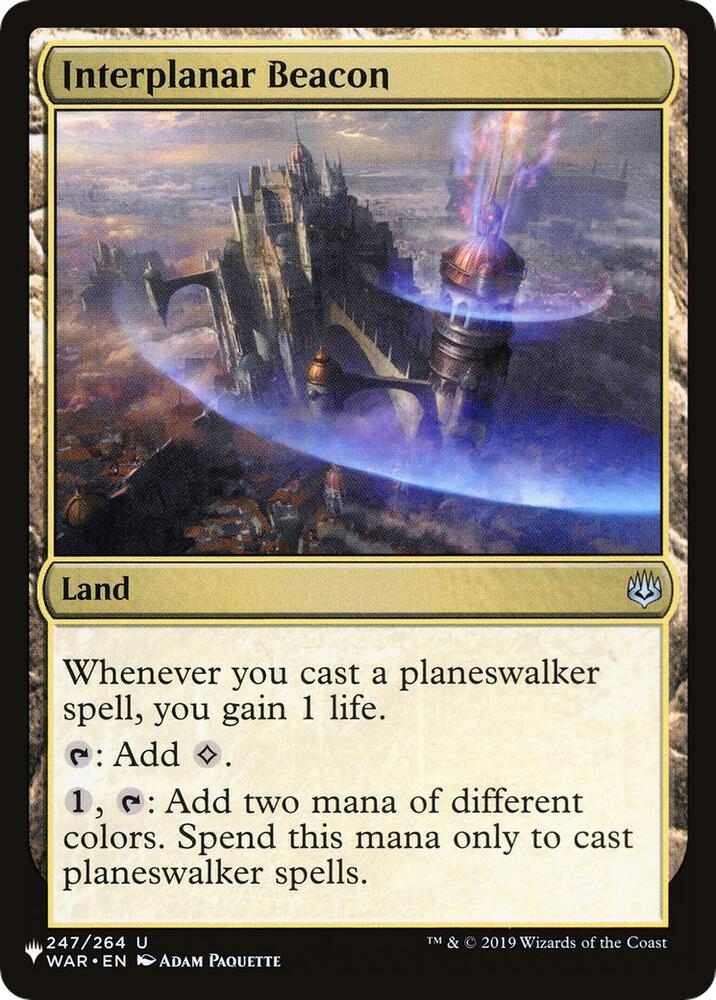 Interplanar Beacon 247/264 card from The List Reprints