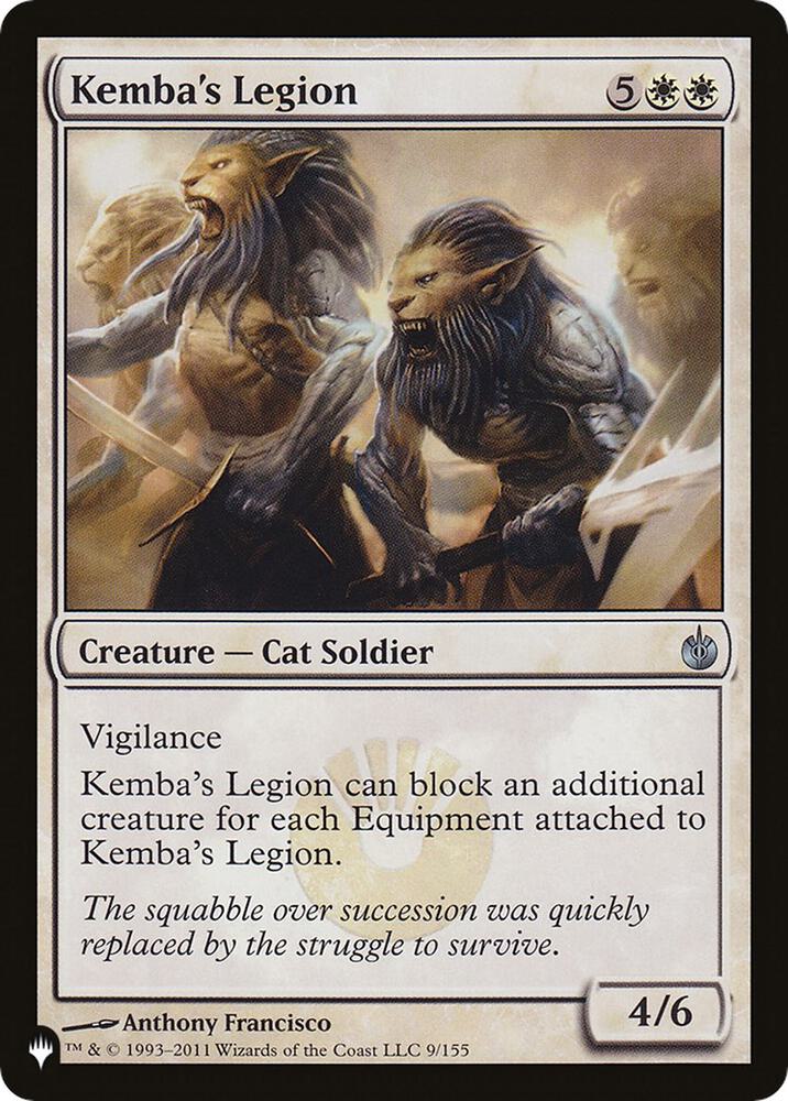 Kemba's Legion 9/155 card from The List Reprints