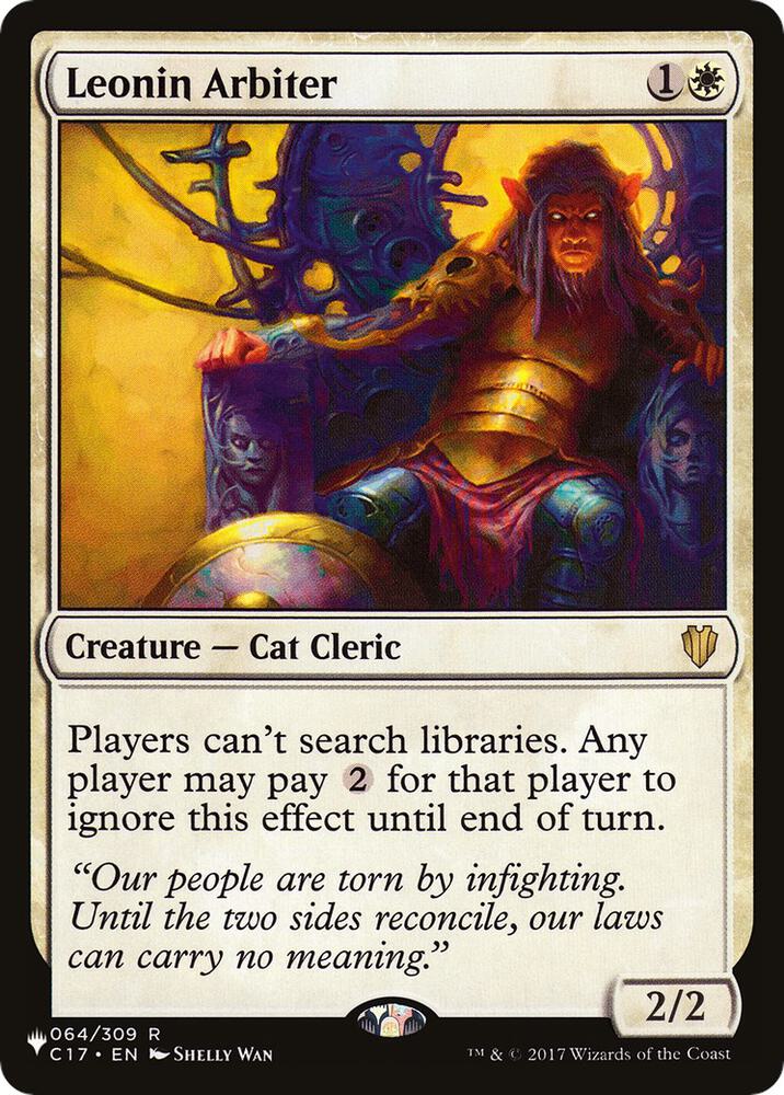 Leonin Arbiter 064/309 card from The List Reprints