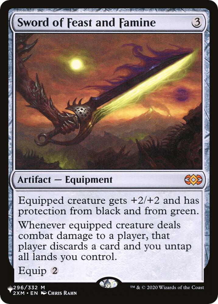 Sword of Feast and Famine 296/332 card from The List Reprints