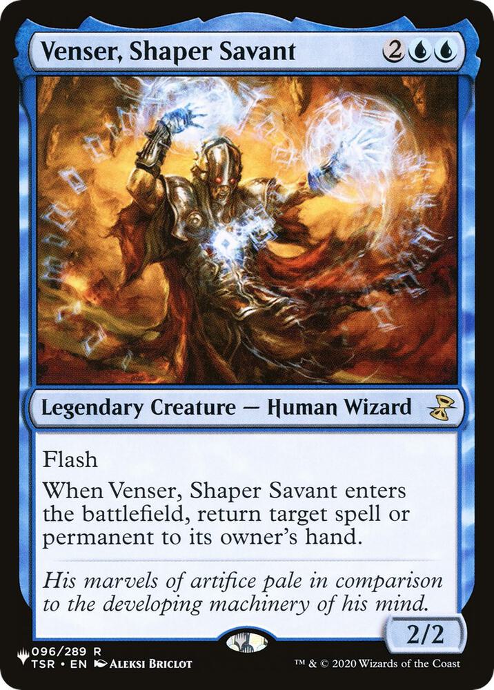 Venser, Shaper Savant 096/289 card from The List Reprints