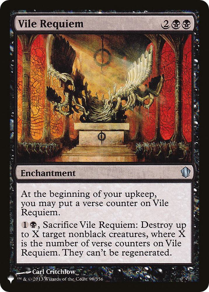 Vile Requiem (C13) 98/356 card from The List Reprints