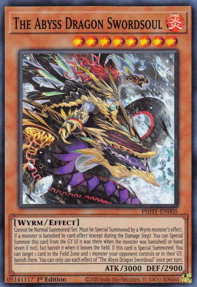The Abyss Dragon Swordsoul PHHY-EN005 card from Photon Hypernova