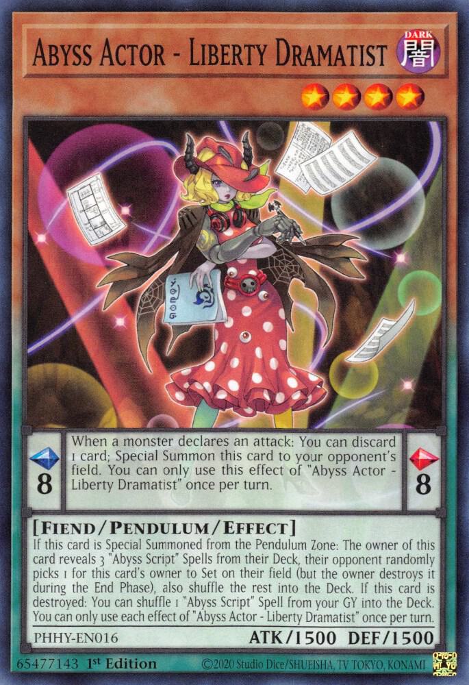Abyss Actor - Liberty Dramatist PHHY-EN016 card from Photon Hypernova