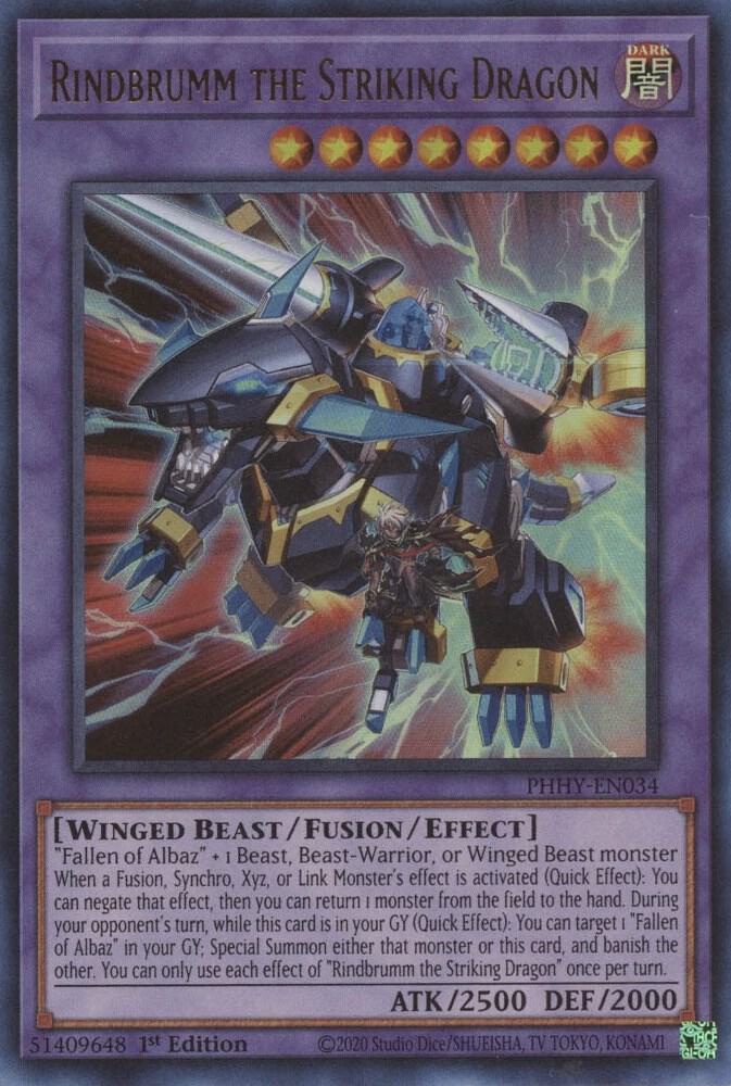Rindbrumm the Striking Dragon PHHY-EN034 card from Photon Hypernova