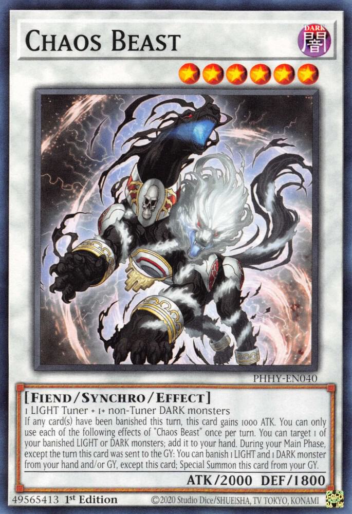 Chaos Beast PHHY-EN040 card from Photon Hypernova