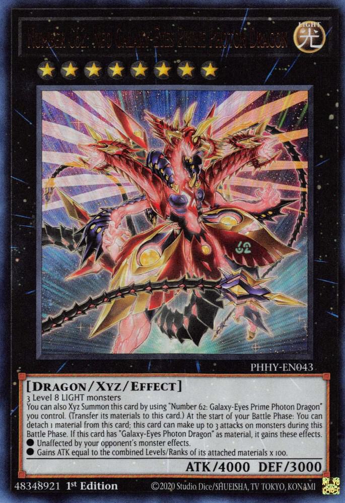 Number C62: Neo Galaxy-Eyes Prime Photon Dragon PHHY-EN043 card from Photon Hypernova