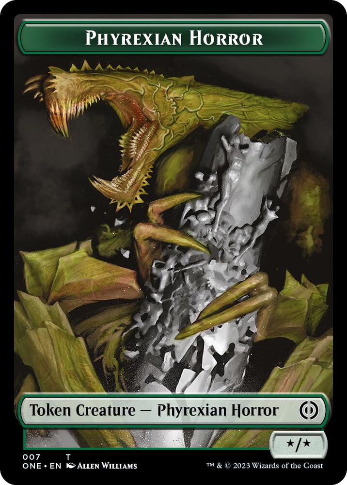 Phyrexian Horror Token 7 card from Phyrexia: All Will Be One