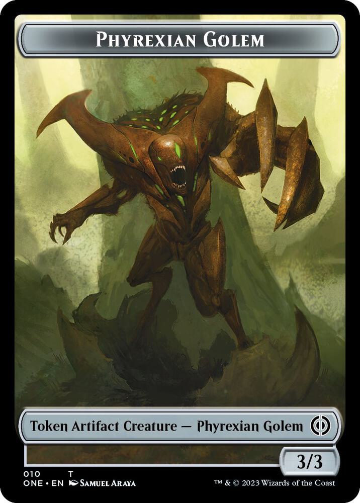 Phyrexian Golem Token 10 card from Phyrexia: All Will Be One
